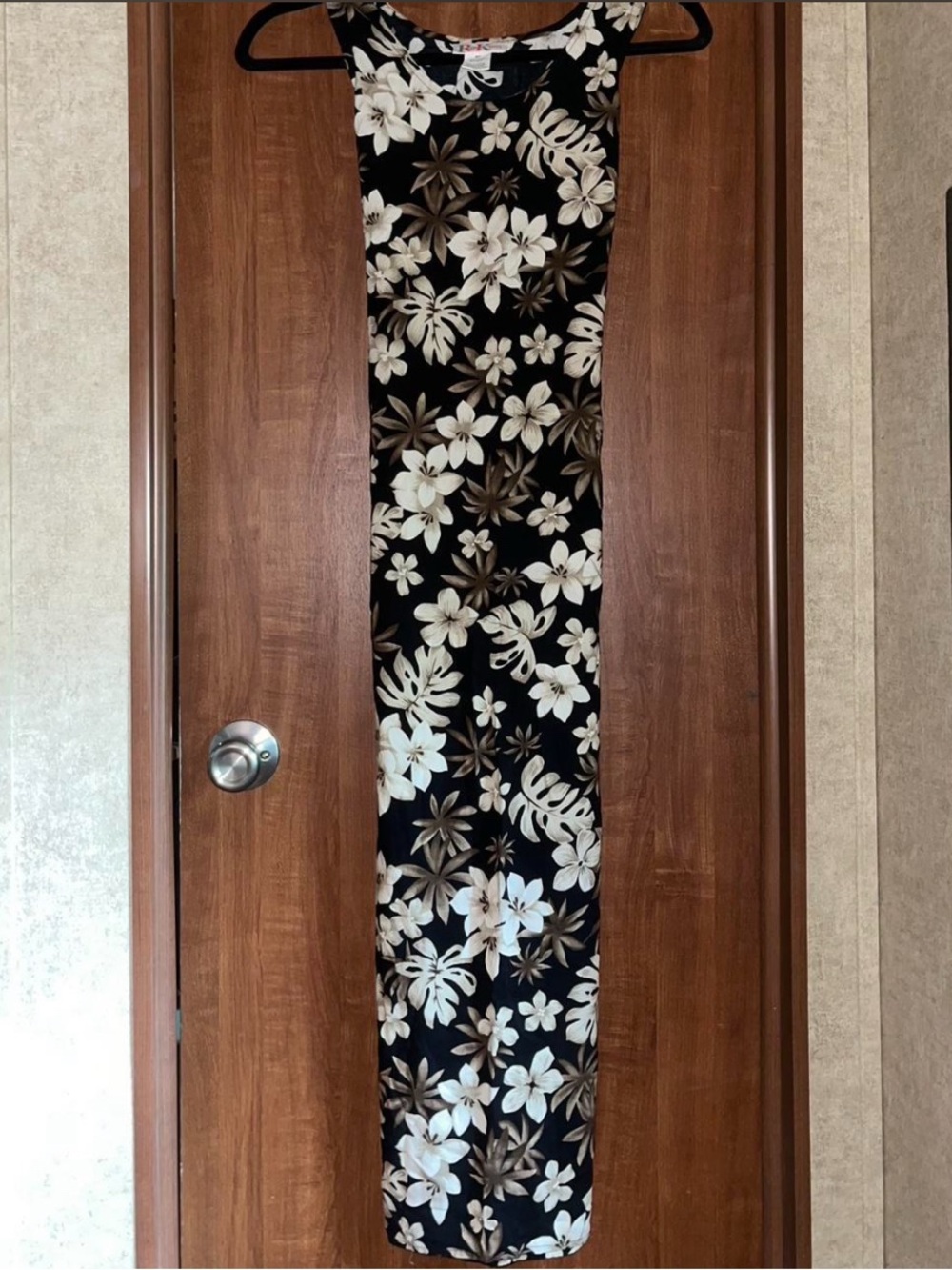 Vintage R&K Originals Petite Floral Dress - Black & Cream